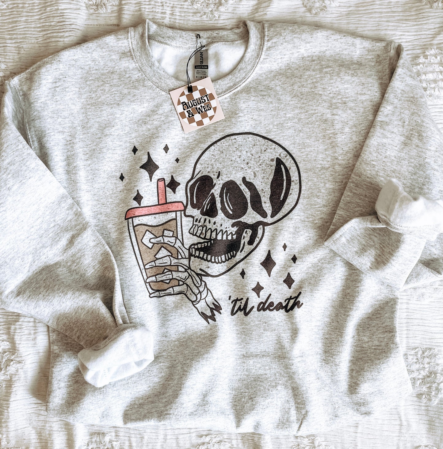 Til death drink sweatshirt