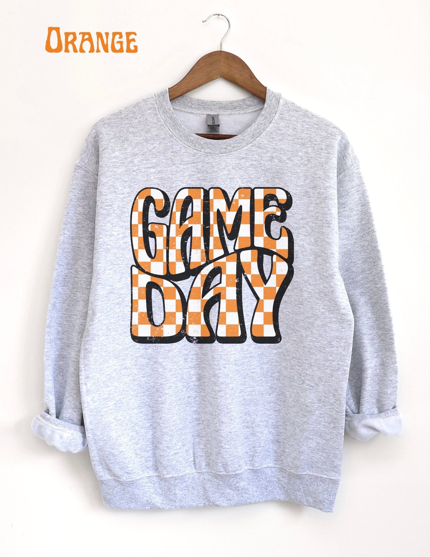 checkered game Day sweatshirt