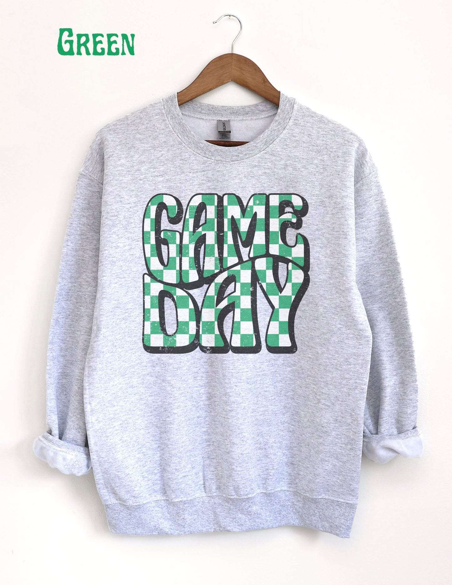 checkered game Day sweatshirt