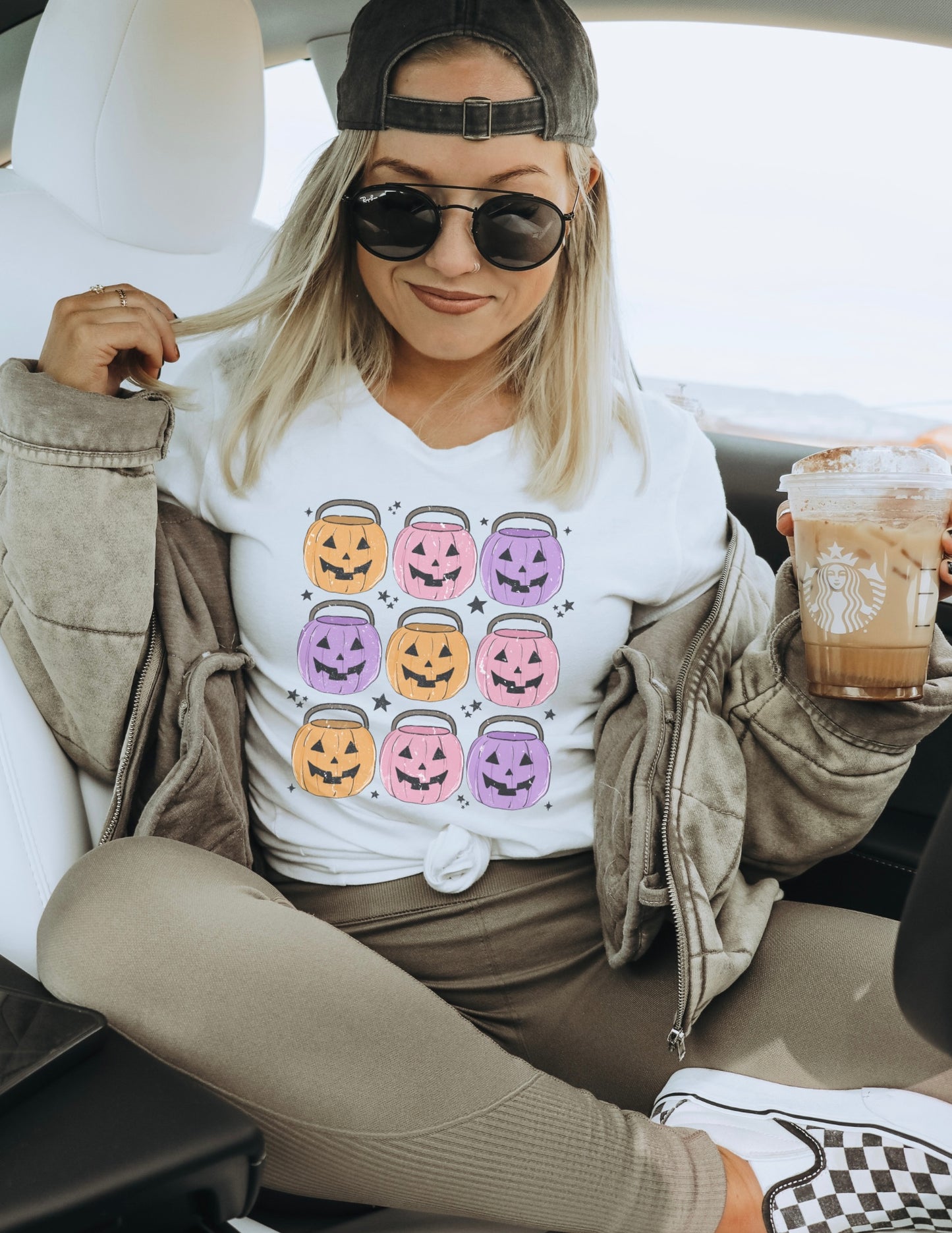 halloween pumpkins graphic sweatshirt, jack o lantern sweatshirt, halloween bucket sweatshirt, trick or treat shirt, halloween sweatshirt, gift for her