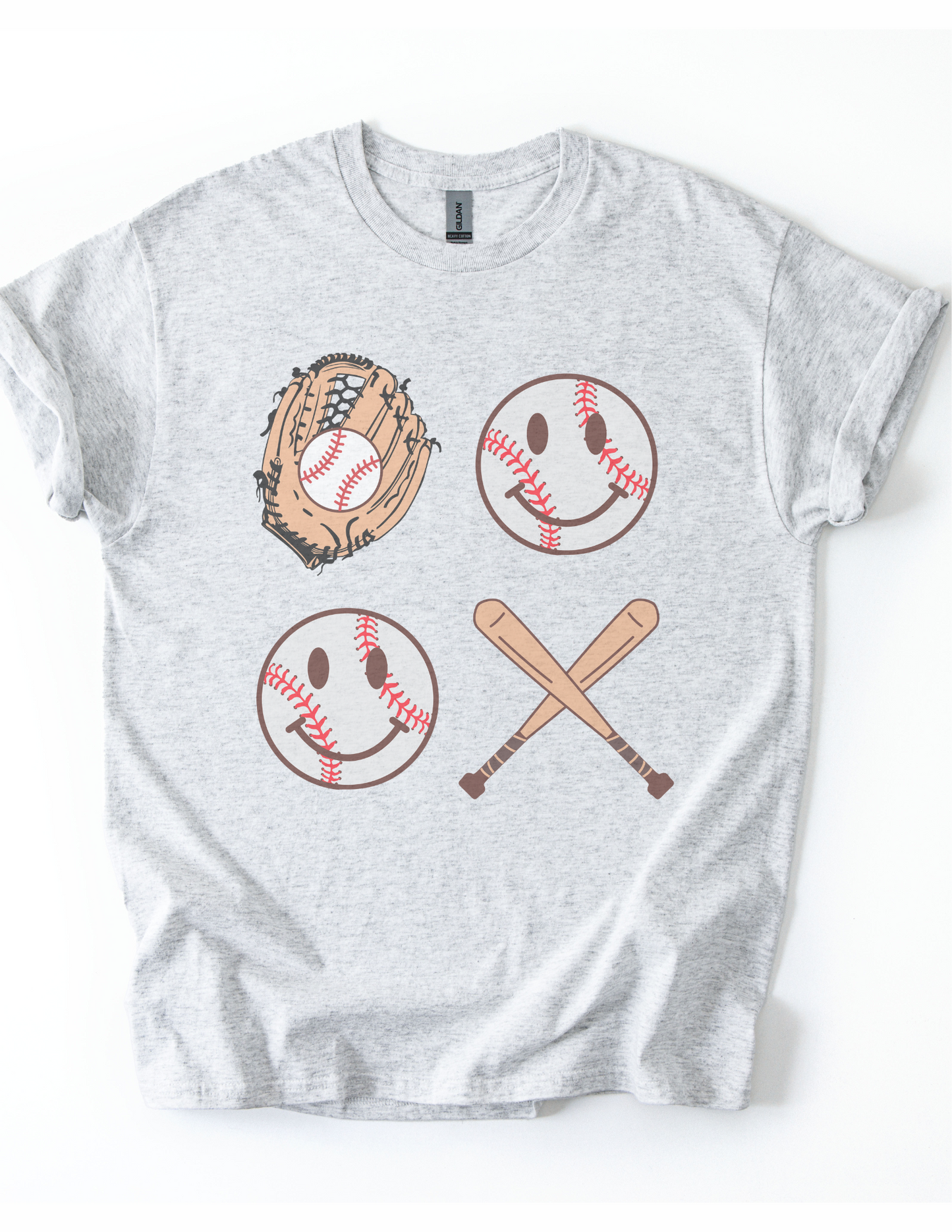 Happy Face Baseball Graphic