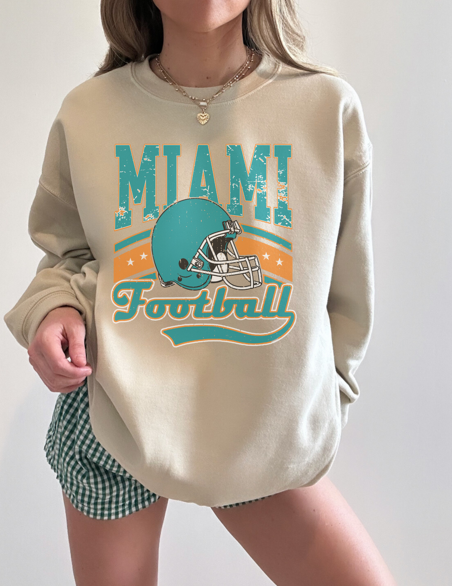 Football team graphic sweatshirt