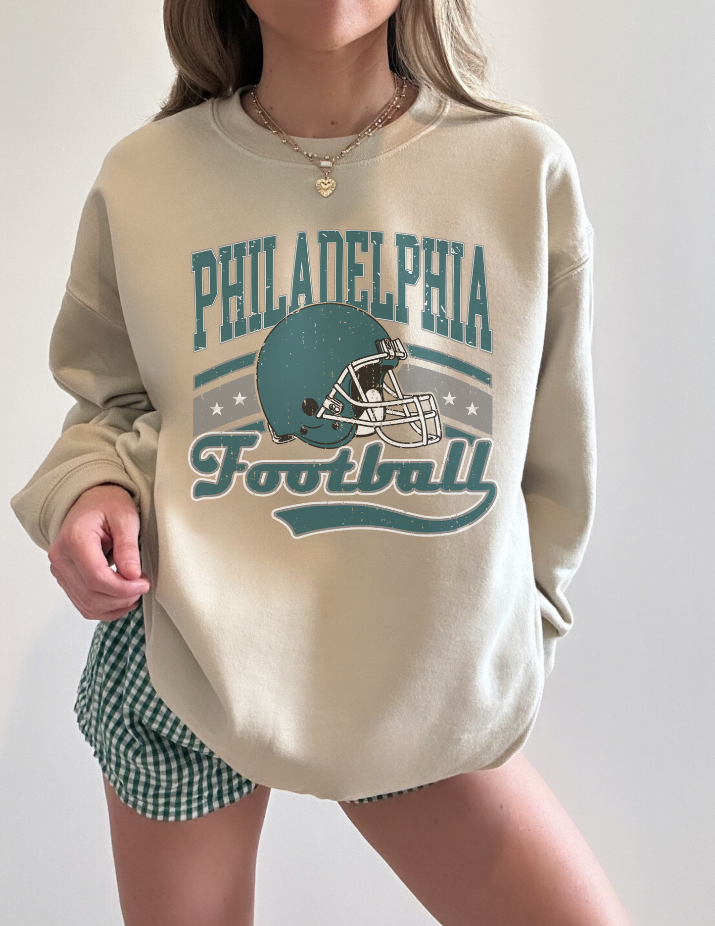 Football team graphic sweatshirt