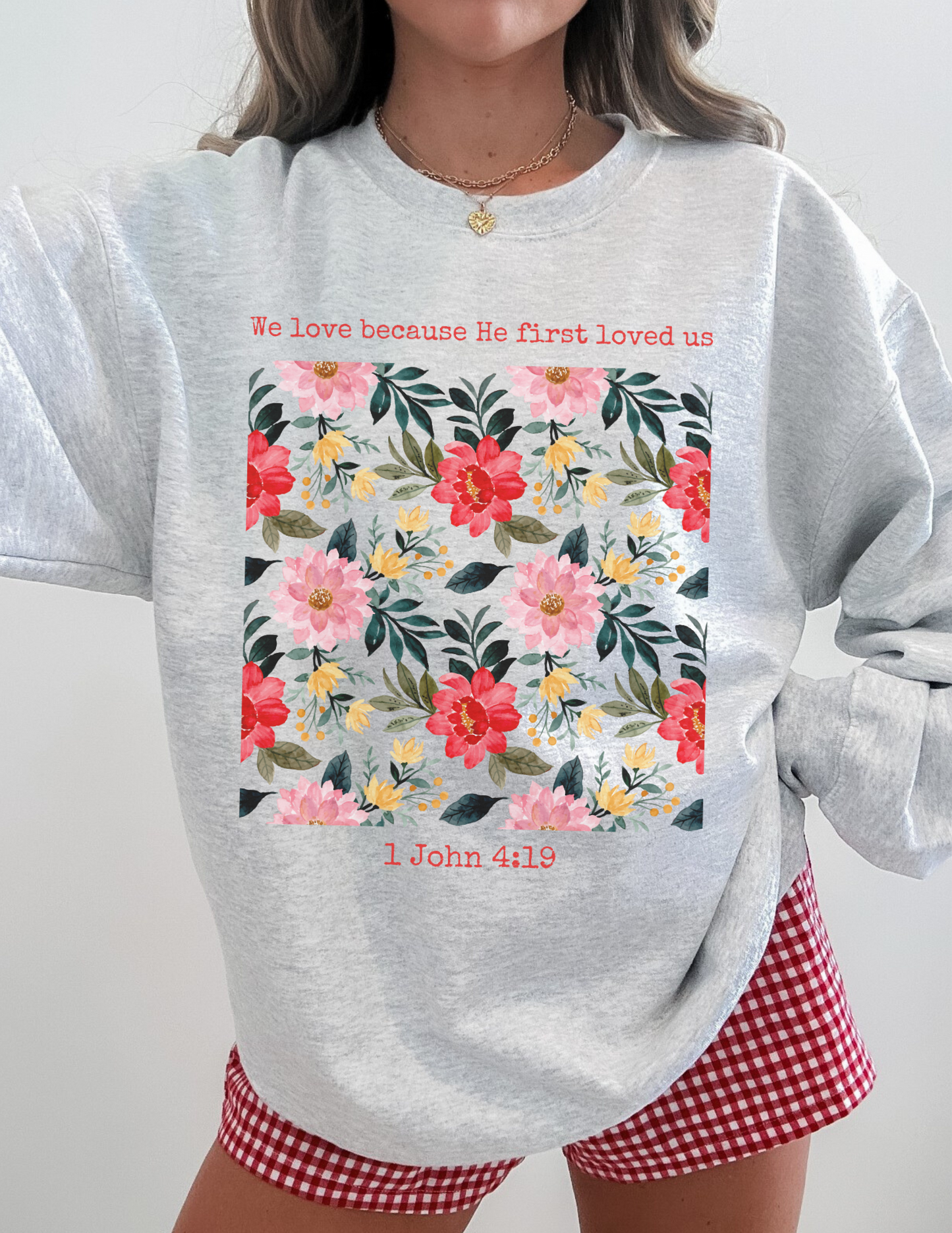 floral christian bible verses sweatshirt