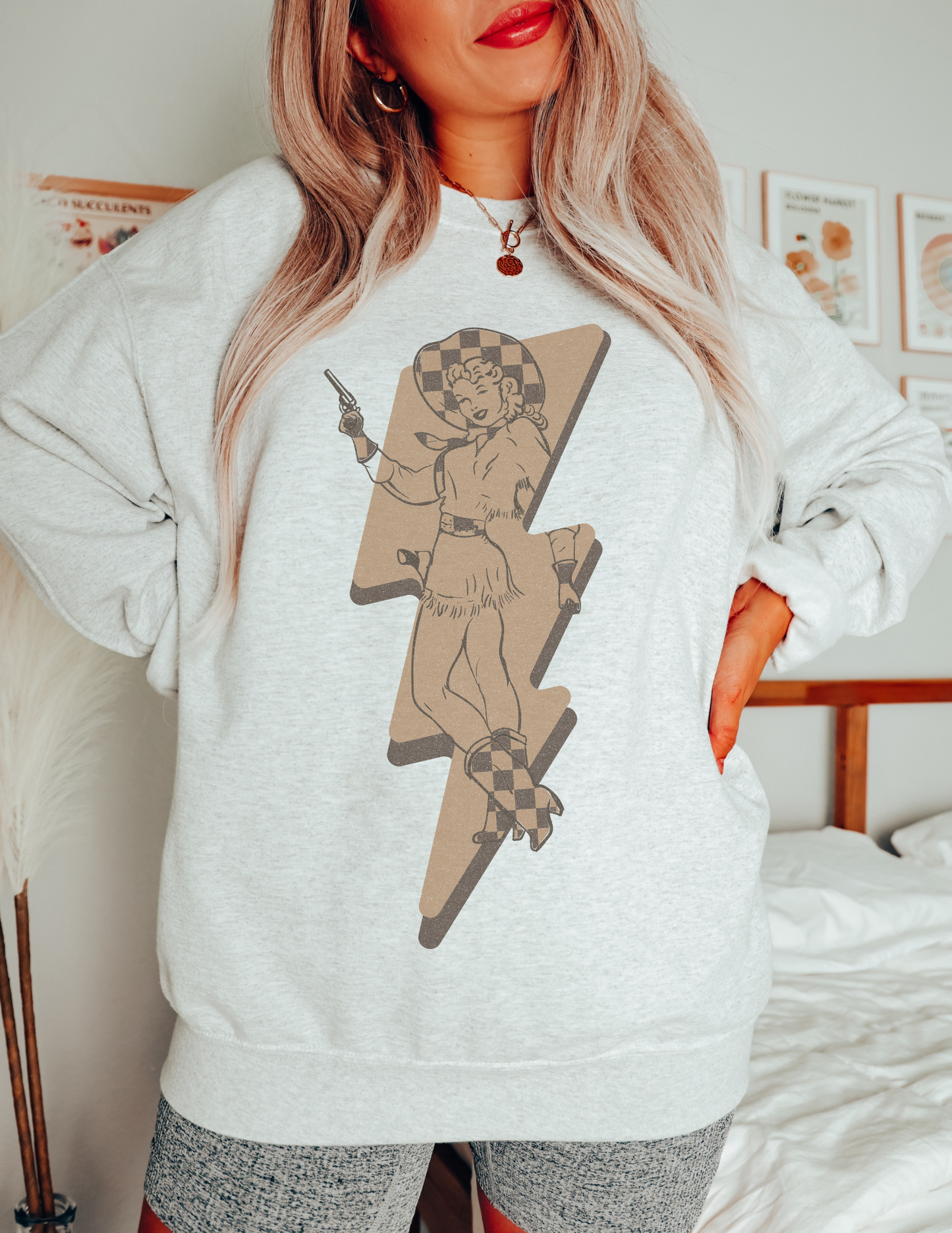 lightning cowgirl sweatshirt