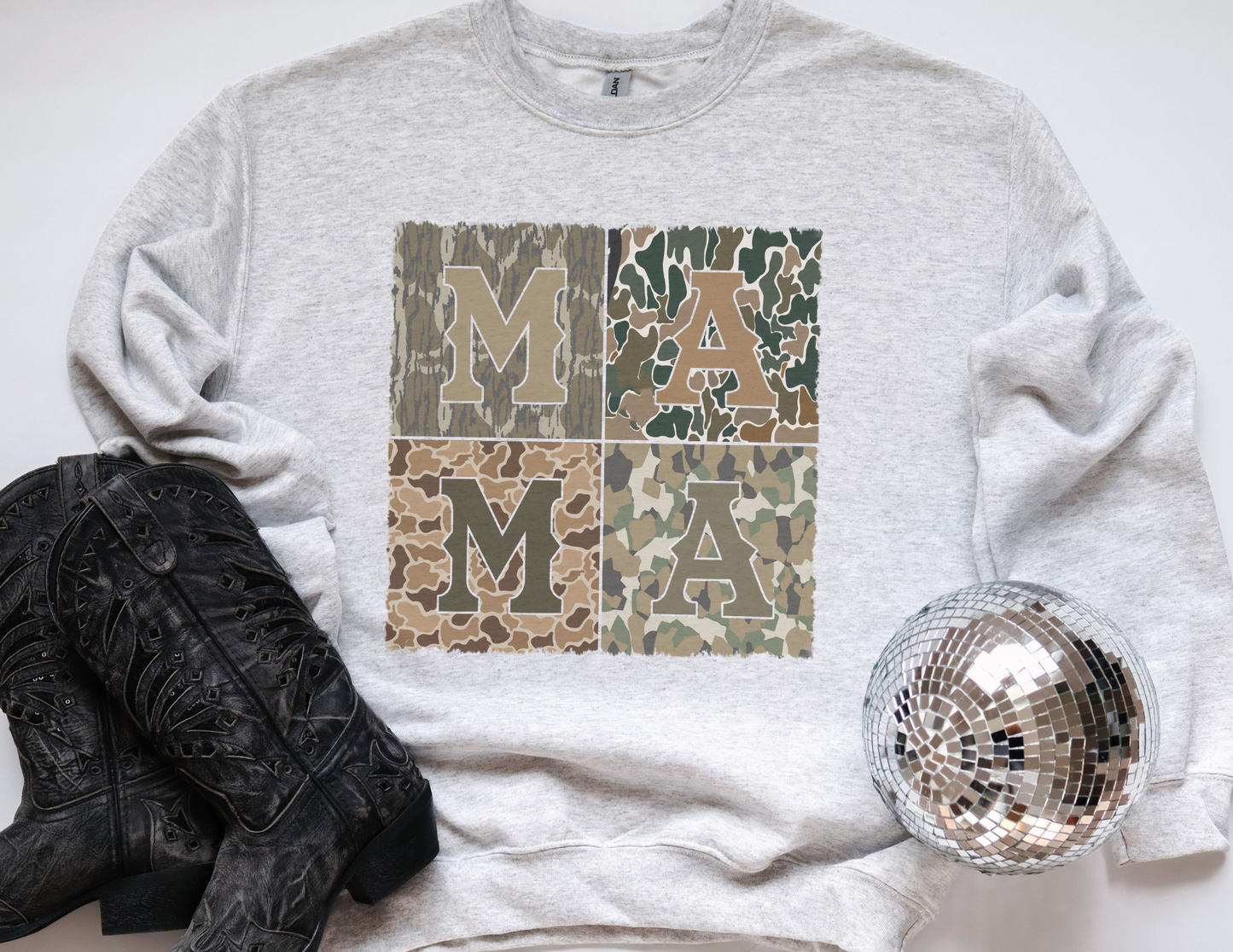 Trendy Camo mama sweatshirt