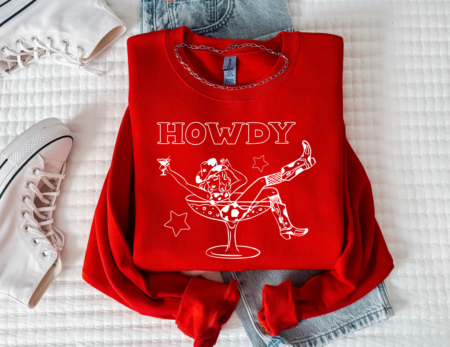 martini cowgirl sweatshirt