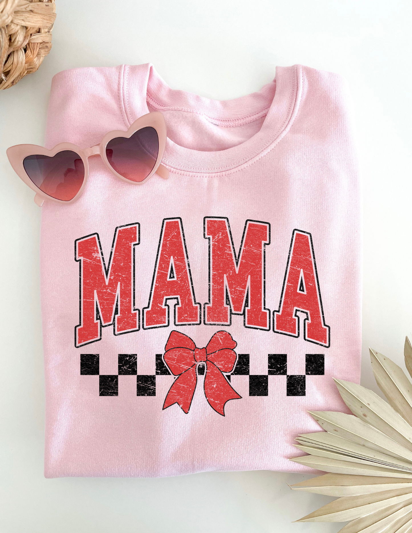 Mama checkered bow