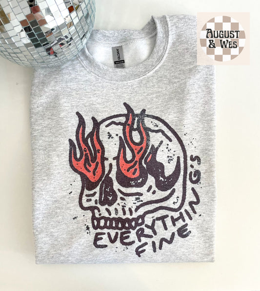 Everything’s fine skull graphic