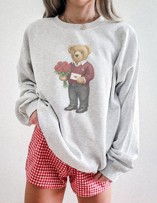 Fancy Valentine Bear Sweatshirt