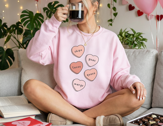 Valentine hearts sweatshirt