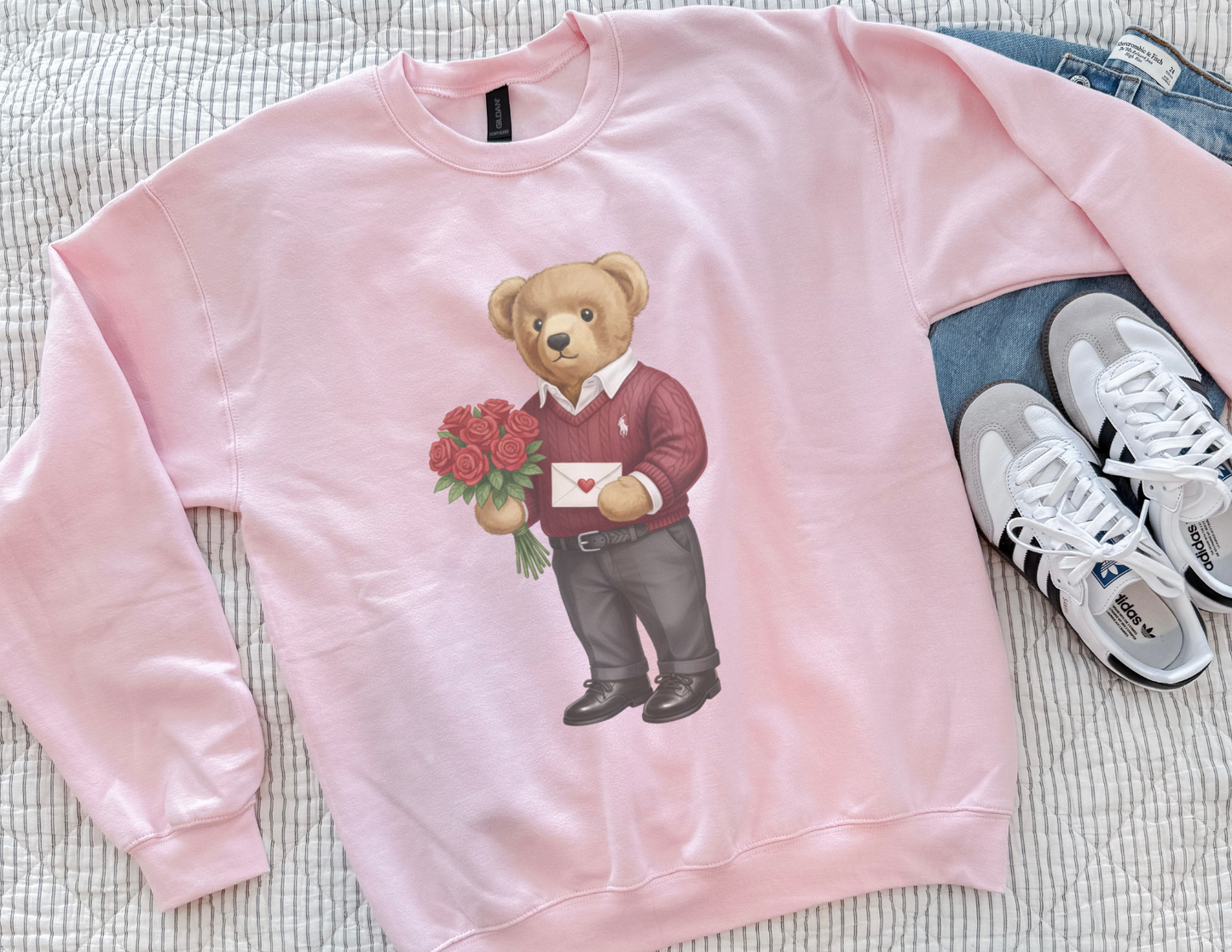 Fancy Valentine Bear Sweatshirt
