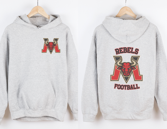 Mid Valley Rebels Football Ash Grey Hoodie