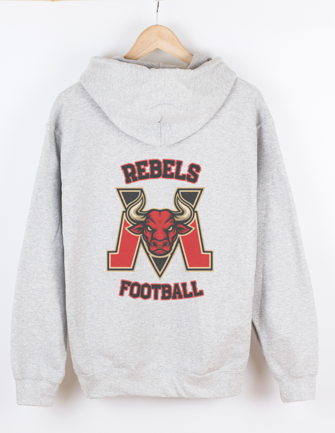 Mid Valley Rebels Football Ash Grey Hoodie