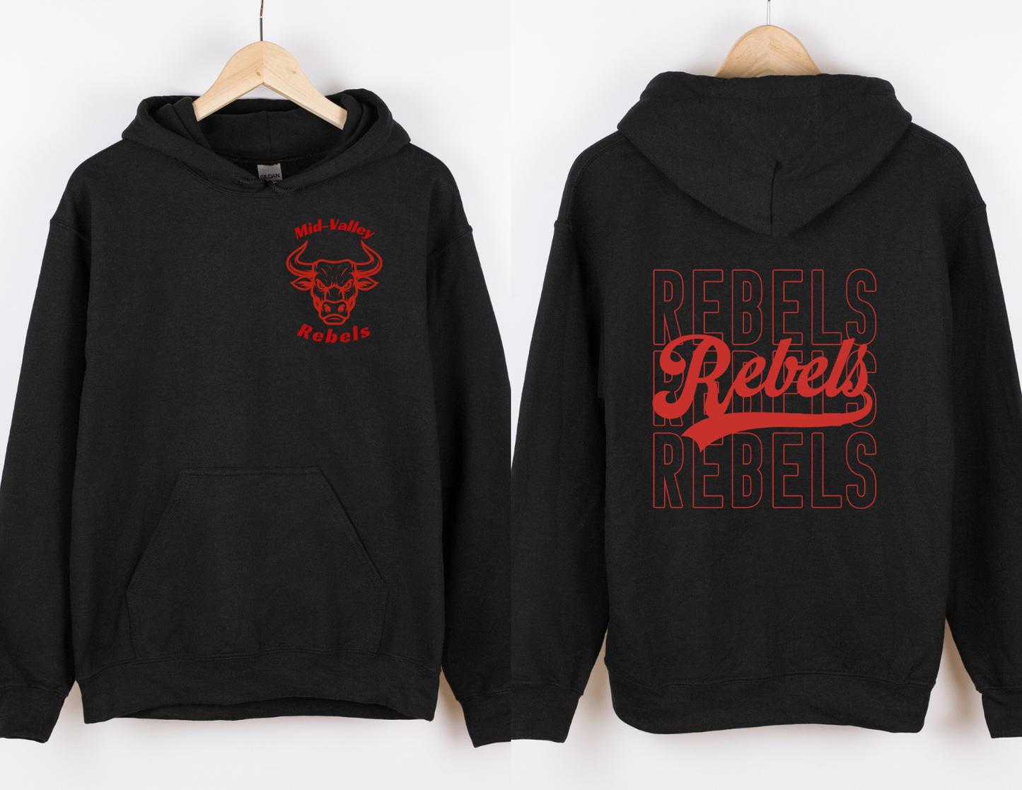 Mid Valley Rebels Black Hoodie