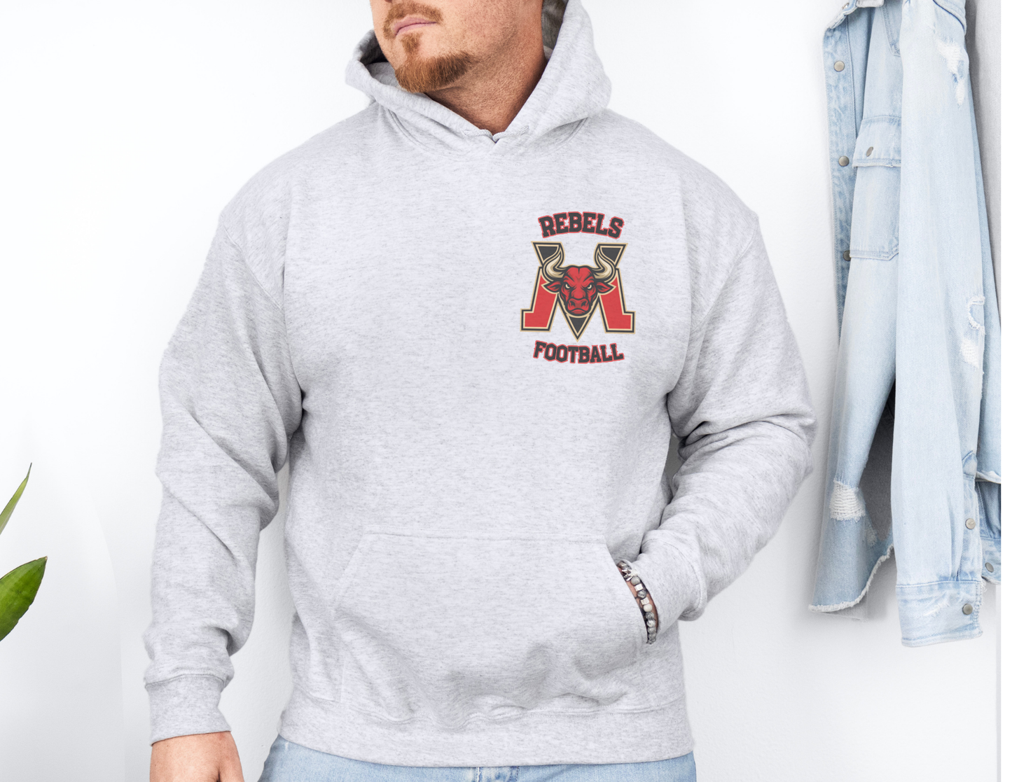 Mid Valley Rebels Football Ash Grey Hoodie