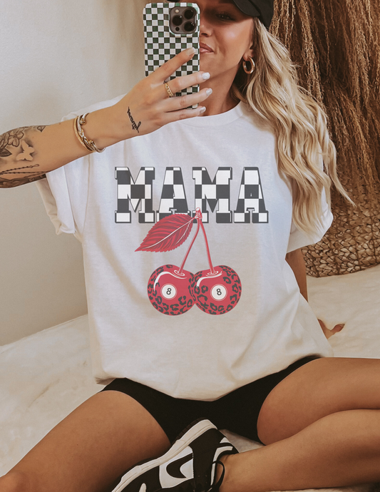 Checkered Cherry Mama Graphic