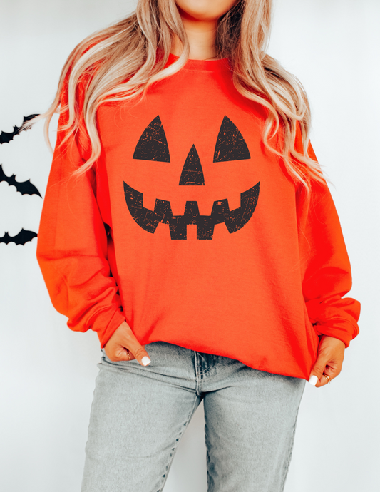 Jack o lantern face sweatshirt