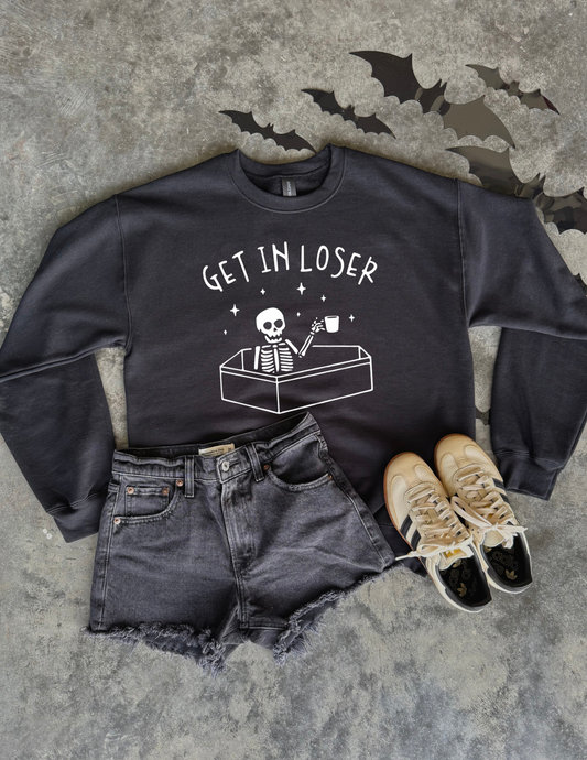 get in loser skeleton sweatshirt