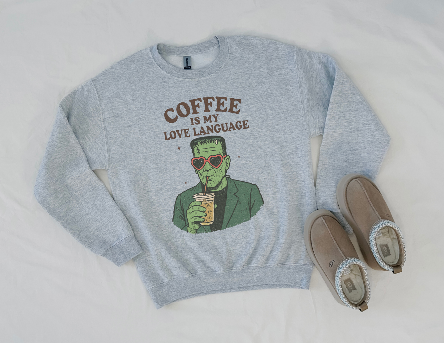 Frankenstein coffee is my love language graphic
