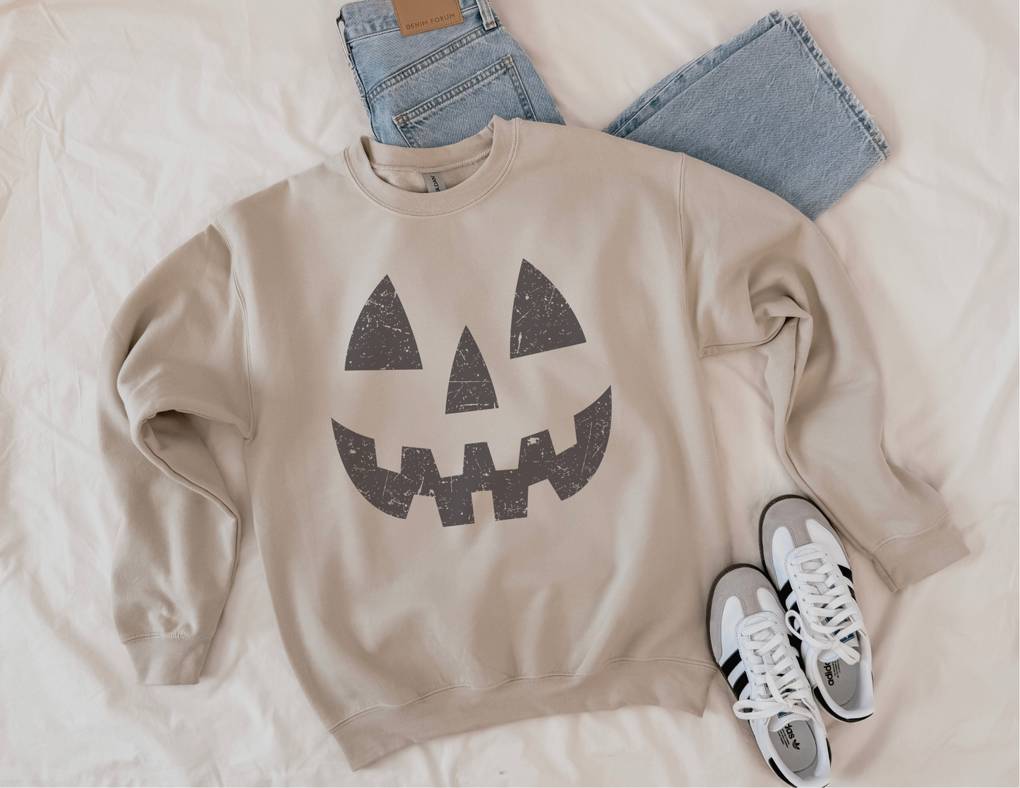 Jack o lantern face sweatshirt