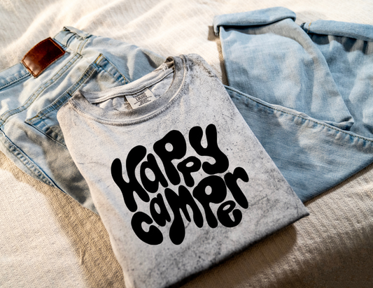 Happy Camper color blast Comfort Colors tee