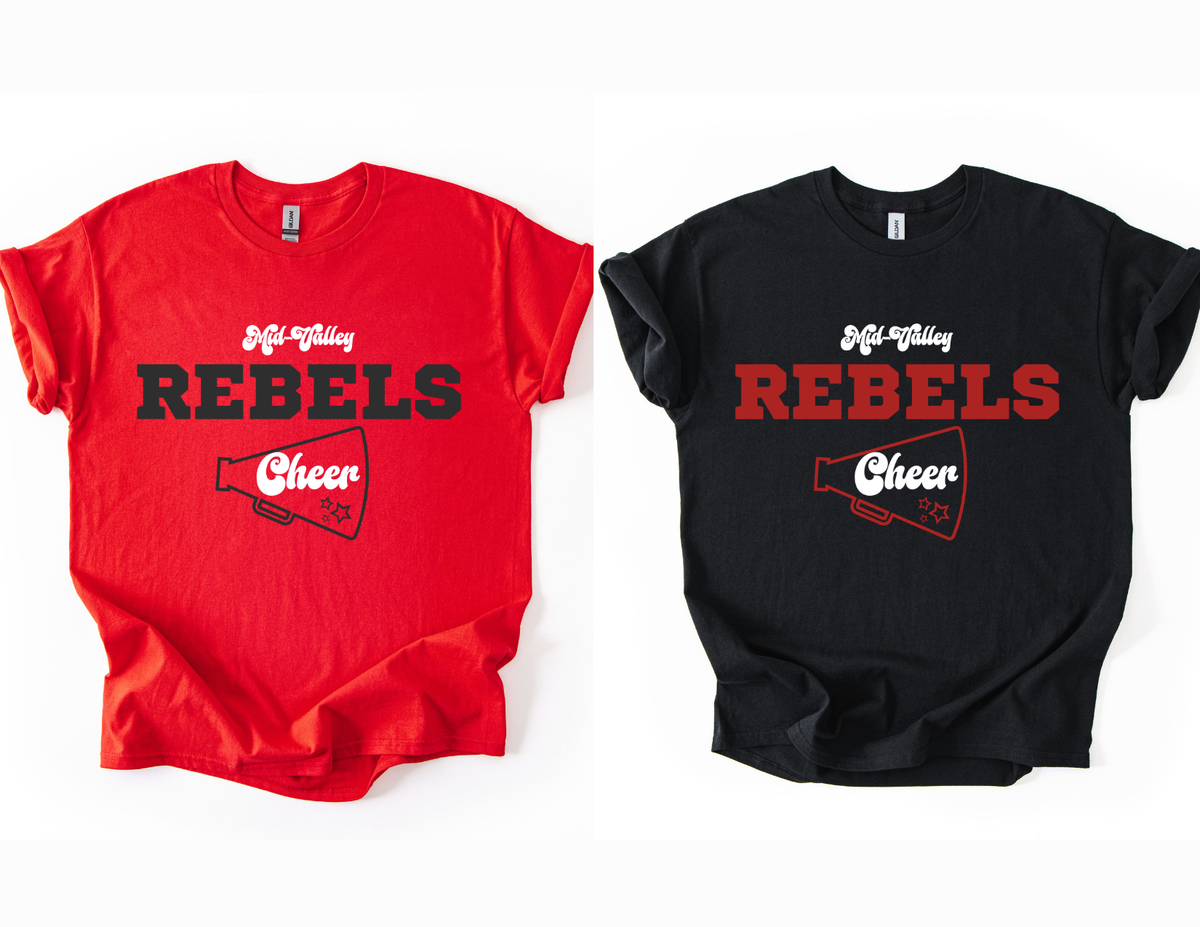 Mid-Valley Rebels Cheer Adult and Youth tee