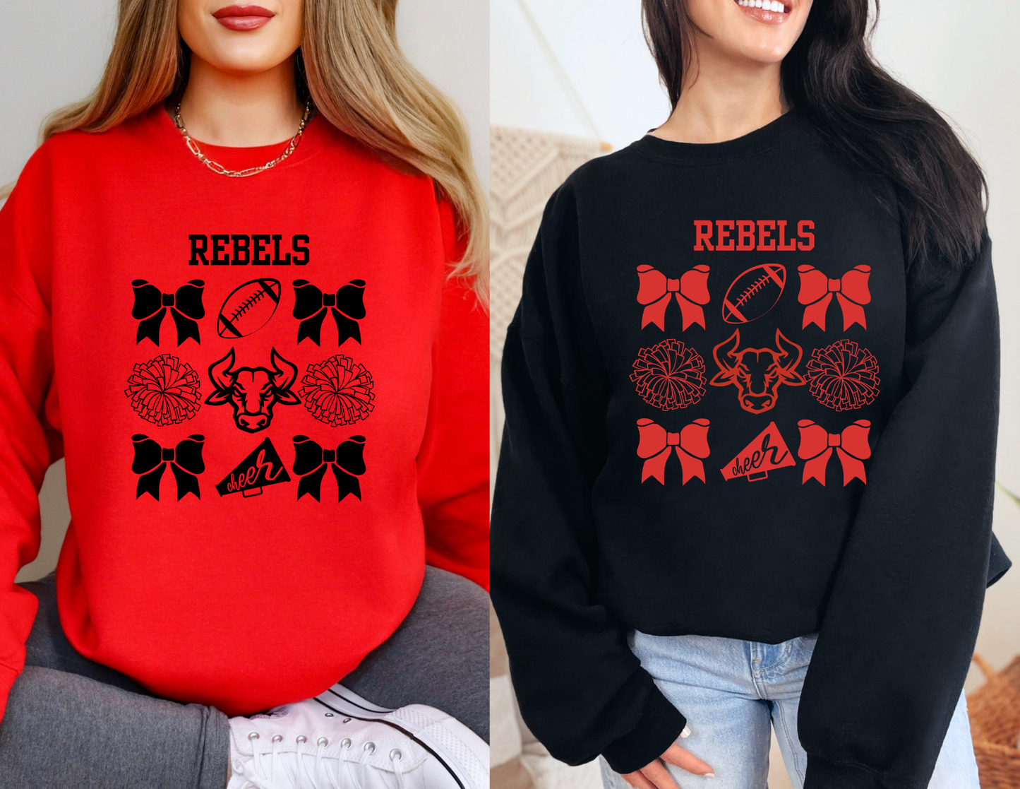 Youth and Adult Rebel Cheer Crewneck